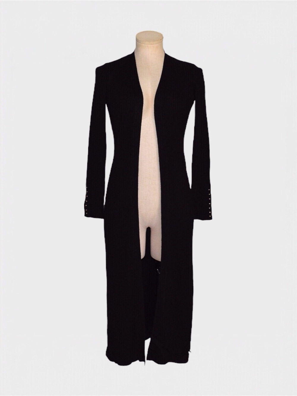 White House Black Market Petites Ribbed Long Duster Cardigan Sweater